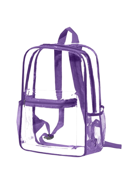 Clear Backpack PVC Transparent Backpack for Women & Men Lightweight Laptop Backpack Extra Large Waterproof Backpacks with Reinforced Strap for College Workplace Security