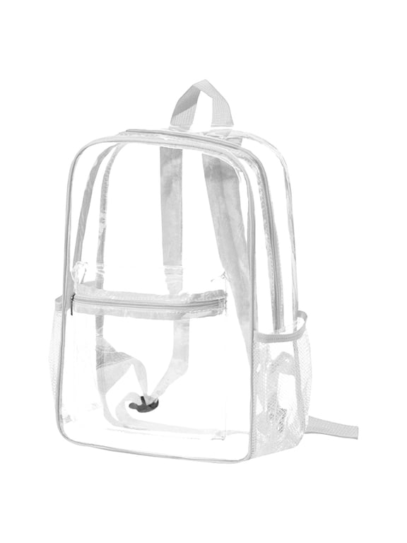 Clear Backpack PVC Transparent Backpack for Women & Men Lightweight Laptop Backpack Extra Large Waterproof Backpacks with Reinforced Strap for College Workplace Security