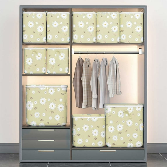 Xuniizn Closet Organizers and Storage 140L Clothing Storage Bags, Waterproof Closet Organizer, Foldable Closet Storage for Clothes Storage, Oxford Cloth Moving Bag for Bedding & Seasonal, Beige