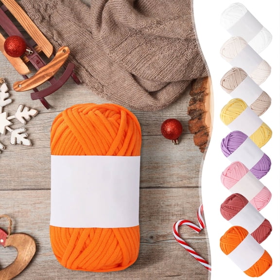 Xuniizn Cotton Yarn 5 Strands Multicolor Soft Crochet Yarn 1.8 oz/50g Machine Wash for Knitting Crocheting Crafts Home Decorations DIY Kids Toys Knit Clothes Yarn, Rubber Red