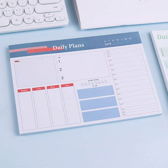 Xuniizn Daily Planner Notepad for Work, Journal with Hourly Schedule - Note Pads, Time Block Notepads, Desktop To Do List, College Supplies, Journaling Notebooks