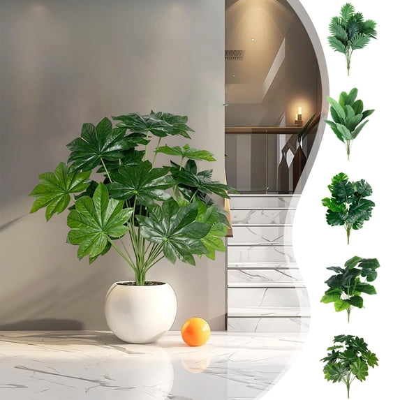 Xuniizn Fake Plants, 30" Realistic Simulation Green Plants, Artificial Plants Indoor, Outdoor, Home, Living Room, Office, Desk, Shelf, Window, Spring Decor, Fake Plant