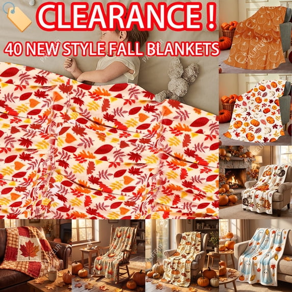 Xuniizn Fall Throw Blanket Breathable Fleece Blanket,28x39" Soft & Skin-Friendly High-Density Fall Blanket Warm, Heat-Locking, Machine-Washable, A Cozy Choice for Autumn & Winter Home Use