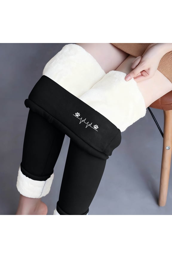 Fleece Lined Leggings Women, High Waisted Full Length Warm Yoga Pants, Stretchy Soft Cozy Winter Thermal Leggings, S-2XL