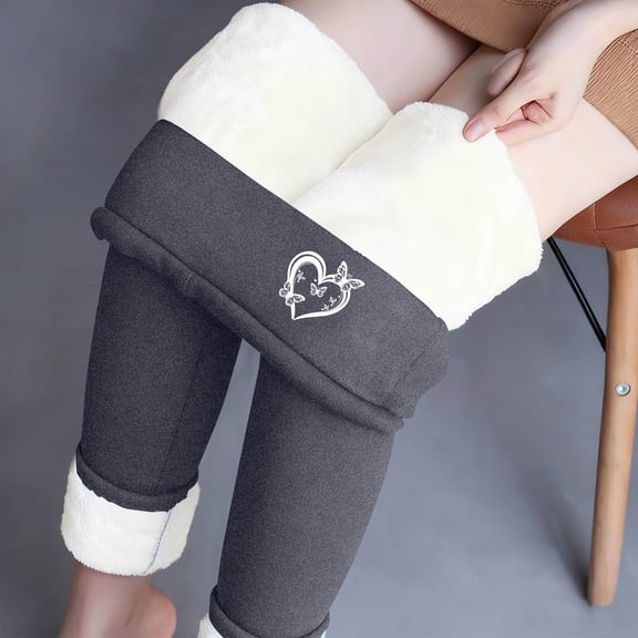 Xuniizn Fleece Lined Leggings Women, High Waisted Full Length Winter Thermal Leggings, Stretchy Soft Cozy Warm Yoga Pants, S-2XL