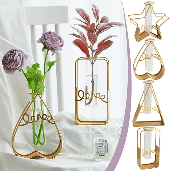 Xuniizn Flower Vase Glass Vases for Centerpieces, Home & Garden Arrangements, Versatile & Durable Essential for Modern & Classic Styles Available, Small Vases Home Decor, Artificial Flowers