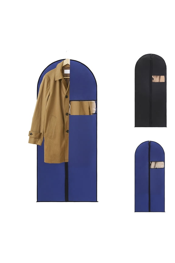 Garment Bag, Garment Bags for Travel - Foldable Suit Bag & Travel Garment Bag, Ideal for Hanging Clothes, Suits, Skirts, Coats, Jackets, Shirts – Closet Storage & Travel Essential, Blue