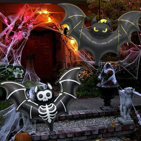 Xuniizn Halloween Inflatable Bat Balloons, 5x3 Ft Blow Up Decoration for Halloween Decorations Outdoors & Indoor Garden, Lawn, Yard, Porch, Patio & Halloween Party