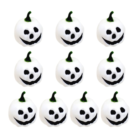 Xuniizn Halloween Pumpkins, 10Pcs Artificial Pumpkins Halloween Fall Decoration Pumpkin Decor for Indoor Outdoor Home Thanksgiving Halloween Party Supplies, Halloween Decorations