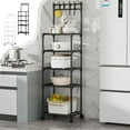 thumbnail image 1 of Xuniizn Kitchen Shelves, Cabinet Organizer Shelf, Kitchen Counter Shelves, Kitchen Storage, Spice Rack, Stackable, Expandable, Plastic, White, 1 of 7