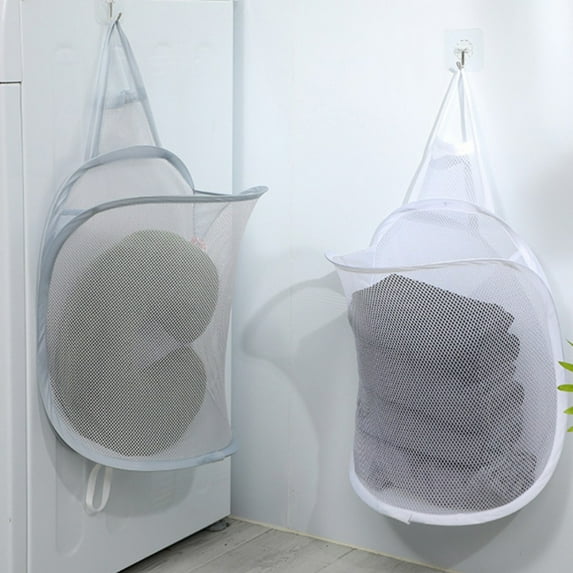 Xuniizn Laundry Bag, Mesh Laundry Bags Large Travel Laundry Bag with Drawstring, Breathable Laundry Backpack & Wash Bags for Delicates, College Dorm & Gym, Nylon, Gray