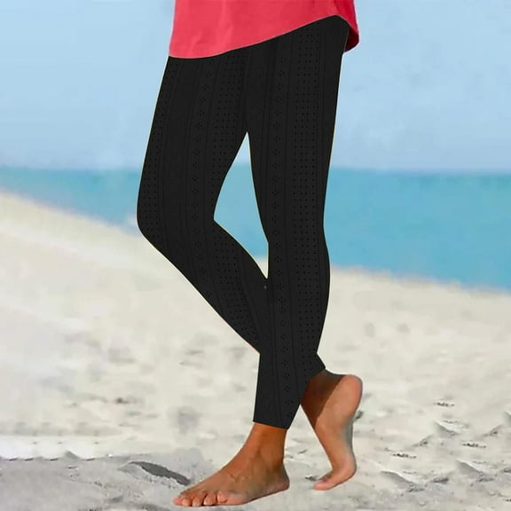 Xuniizn Leggings for Women, Elastic Waist Solid Color Breathable Slim Yoga Pants, Soft Comfortable Stretchy Outdoor Workout Pants
