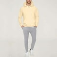 thumbnail image 1 of Xuniizn Men Velvet Sweatsuits Sets, Long Sleeve Solid Color Pullover Hoodies and Side Pockets Elastic Drawstring Hiking Athletic Pants, Soft Comfortable Thermal Casual Track Suits, S-3XL, 1 of 9