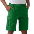 thumbnail image 1 of Xuniizn Mens Cargo Shorts 2026 Zipper Button Stretch 6 Pockets Relaxed Fit Twill Chino Summer Outdoor Fishing Travel Shorts, S-3XL, 1 of 5