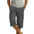 thumbnail image 1 of Xuniizn Mens Cargo Shorts Below the Knee Zipper Button Closure Hiking Cargo Pants with Pockets Casual Straight Work Pants for Men, 1 of 9