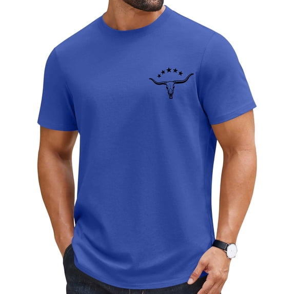 Xuniizn Mens Cotton T Shirts Summer Fashion Print Short Sleeve Casual Shirt Quick Dry Lightweight Gym Tops