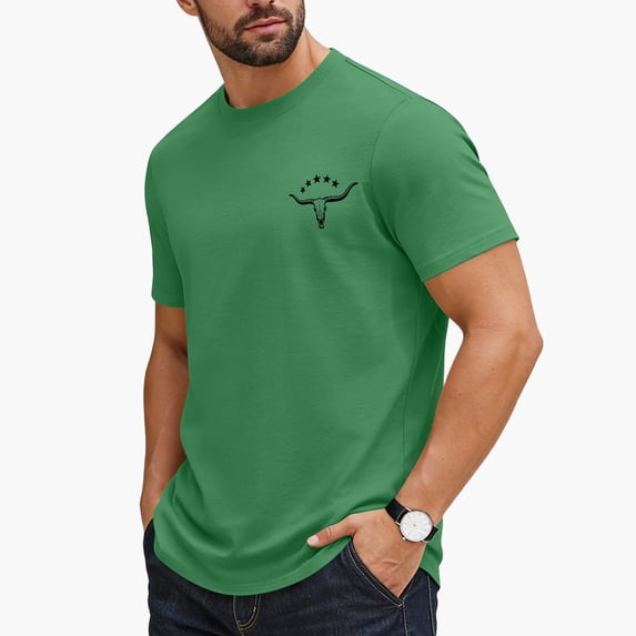 Xuniizn Mens Cotton T Shirts Summer Fashion Print Short Sleeve Casual Shirt Quick Dry Lightweight Gym Tops
