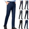 thumbnail image 1 of Xuniizn Mens Dress Pants Stretch Solid Color Breathable Long Pants Light Weight Casual Business Pants Gifts for Men, 1 of 5