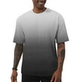 thumbnail image 1 of Xuniizn Mens T Shirts Gradient Crewneck Summer Casual Short Sleeve Workout Shirts Plus Size Stretchy Breathable Basic Tee Tops, S-5XL, 1 of 7