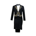 thumbnail image 1 of Xuniizn Mens Tuxedo Suit Set, One Button Embroidery Stage Prom Dinner Party Costume, Elegant Slim Wedding Delicate Tuxedo Suits, 1 of 6