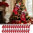 thumbnail image 1 of Xuniizn Monogram Christmas Stocking Red Velvet with White Super Soft Plush Cuff Embroidered Xmas Stockings Classic Personalized Stocking Decorations for Family Holiday Season Decor (Letter P), 1 of 6