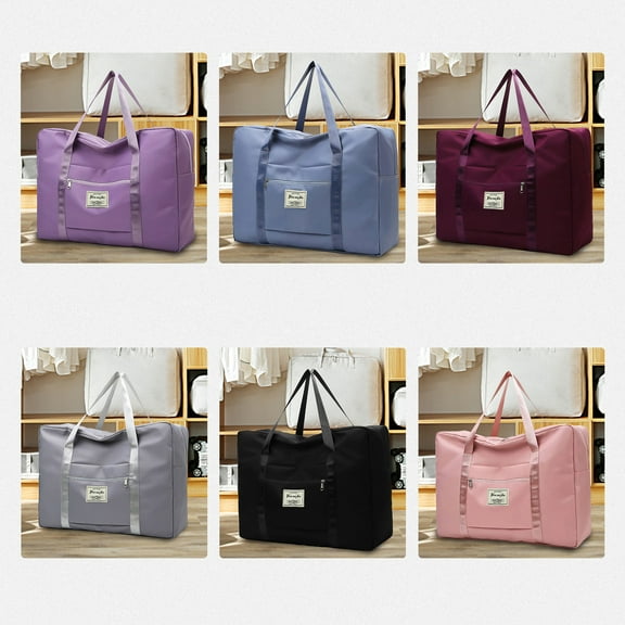 Xuniizn Gym Bags - Duffle Bag Foldable, Water-Resistant Tote for Women & Girls - Weekender Sport Luggage & Carry Bag for Travel