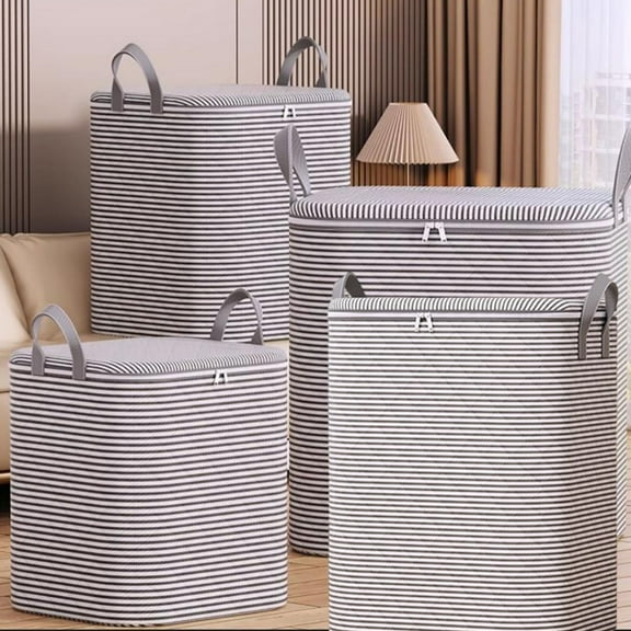 Xuniizn Moving Bags Heavy Duty, Storage Bags for Blankets & Clothes, Large Packing Bags with Zipper, Totes for Storage - Waterproof Comforter Storage Bag, Moving & Blanket Storage Solutions, Gray