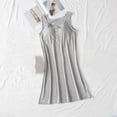 thumbnail image 1 of Xuniizn Nightgowns for Women, Plus Size Crew Neck Sleeveless Solid Color Short Casual Nightgowns with Pad, Thin Comfortable Stylish Sexy Casual Pajamas Dress, 1 of 3