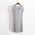 thumbnail image 1 of Xuniizn Nightgowns for Women, Solid Color Short Sleeves Casual Homewear Dress with Pad, Soft Comfy Breathable Nightgowns, M-4X, 1 of 4