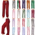 thumbnail image 1 of Xuniizn Pajama Pants Women, Plaid Drawstring Elastic Waist Trendy Classic Sleepwear, Plus Size Stretchy Casual Loose Pajama Bottoms, S-5XL, 1 of 5
