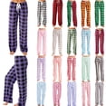 thumbnail image 1 of Xuniizn Pajama Pants Women, Plaid Drawstring Elastic Waist Trendy Classic Sleepwear, Plus Size Stretchy Casual Loose Pajama Bottoms, S-5XL, 1 of 5