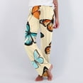 thumbnail image 1 of Xuniizn Pajamas Pants for Women, Butterflies Print Plus Size Mid Rise Loungewear Pants, Lightweight Comfy Casual Fall Pajamas, 1 of 6