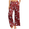thumbnail image 1 of Xuniizn Pajamas Pants for Women, Plus Size Elastic Christmas Plaid Loungewear Pants, Holiday Cozy Casual Pajamas, 1 of 7