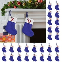 Xuniizn Personalized Christmas Stockings with Initials - Custom Embroidered Stocking Set, Luxury Velvet Xmas Stockings for Family, Holiday Christmas Decorations, Blue, New Model Y