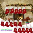 thumbnail image 1 of Xuniizn Personalized Christmas Stockings with Initials - Custom Embroidered Stocking Set, Luxury Velvet Xmas Stockings for Family, Holiday Christmas Decorations, Red, New Model D, 1 of 3