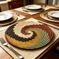thumbnail image 1 of Xuniizn Placemats Set of 8, Rainbow Spiral Table Mats, Reusable Heat Resistant Round Place Mats for Dining Table, Home Kitchen & Party, 1 of 8