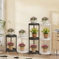 thumbnail image 1 of Xuniizn Plant Stand Indoor Outdoor, White Metal Rustproof Stable Plant Stands,2 Tier Multiple Plant Rack Holder Rack Flower Pot Stand Plant Shelf, 1 of 7