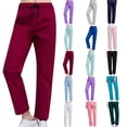 thumbnail image 1 of Xuniizn Scrub Pants for Women Drawstring Elastic Waist Solid Color Jogger Scrubs Pants Stretch Soft Comfortable Daily Scrub Bottoms, S-2XL, 1 of 6
