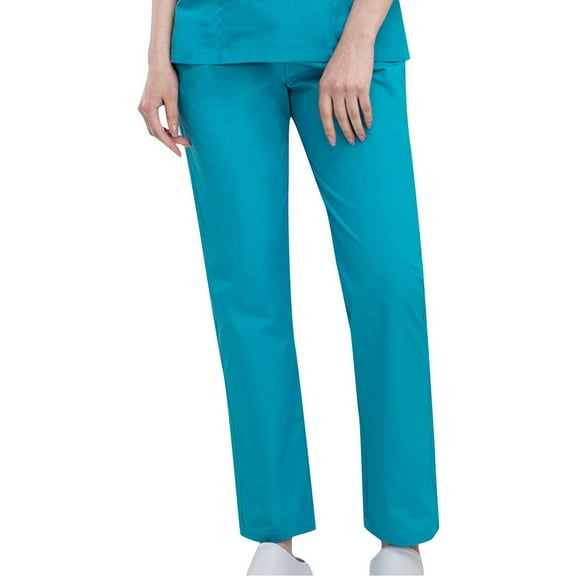 Xuniizn Scrub Pants for Women Drawstring Elastic Waist Solid Color Jogger Scrubs Pants Stretch Soft Comfortable Daily Scrub Bottoms, S-2XL