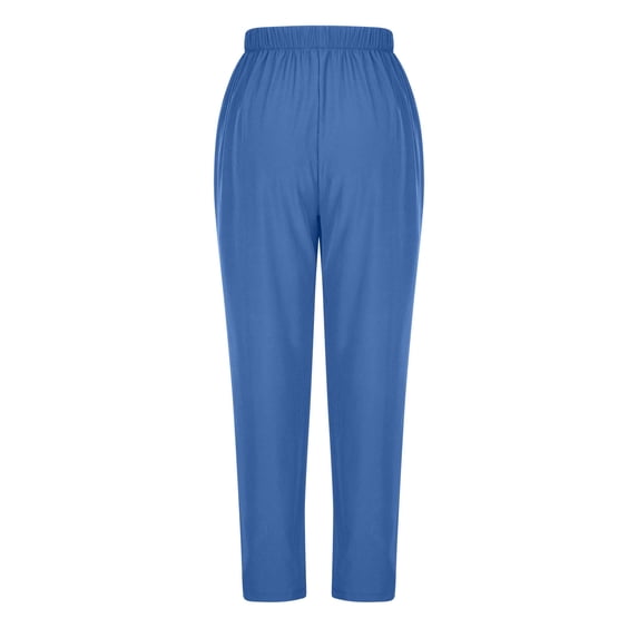 Xuniizn Scrub Pants for Women, Elastic Waist Solid Color Tapered Pull-On Joggers, Lightweight Soft Comfortable Stretchy Yoga Scrub Pants, S-3XL