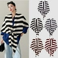 thumbnail image 1 of Xuniizn Shawl Wraps for Women Elegant Stripe Knitted Sweater Shawl Open Front Poncho Scarf Blanket Cardigan Pashmina Wraps for Fall Winter, 1 of 6