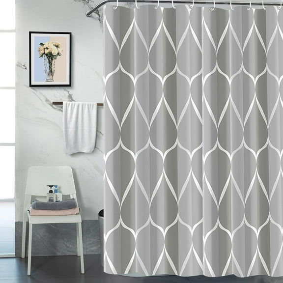 Xuniizn Shower Curtain Liner, Waterproof Shower Curtains for Bathroom & Mold Resistant Shower Liner Complete(with 12 Hook), Canvas, 70.87"x78.74"