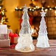 thumbnail image 1 of Xuniizn Small Christmas Tree with Lights for Desk, Glass Table Top Christmas Tree Pre-Lit with Ornaments, Mini LED Lights Christmas Tree Decorations for Home & Office, 1 of 7