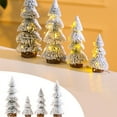 thumbnail image 1 of Xuniizn Small Christmas Tree with Lights for Desk, Wood Table Top Christmas Tree Pre-Lit with Ornaments, Mini LED Lights Christmas Tree Decorations for Home & Office, White, 1 of 8