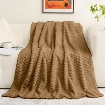 Xuniizn Soft Blankets, Throw Blanket for Couch, Flannel Sherpa Blanket Fleece Blanket for Adults, Cozy, Plush, Thicken, Reversible, Machine Washable, Coffee