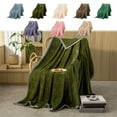 thumbnail image 1 of Xuniizn Soft Blankets, Throw Blanket for Couch, Flannel Sherpa Blanket Fleece Blanket for Adults, Cozy, Plush, Thicken, Reversible, Machine Washable, Green, 1 of 7