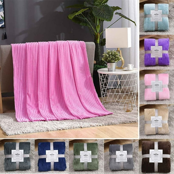Xuniizn Soft Blankets, Throw Blanket for Couch, Flannel Sherpa Blanket Fleece Blanket for Adults, Cozy, Plush, Thicken, Reversible, Machine Washable, Pink