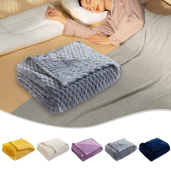 Xuniizn Soft Blankets, Throw Blanket for Couch, Flannel Sherpa Blanket Fleece Blanket for Adults, Cozy, Plush, Thicken, Reversible, Machine Washable, Purple