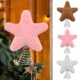 thumbnail image 1 of Xuniizn Star Tree Topper, Glitter 3D Shatterproof Star, Christmas Tree Top Decor for Indoor Outdoor Holiday Home Party, 100%Polyester, Brown, 1 of 3