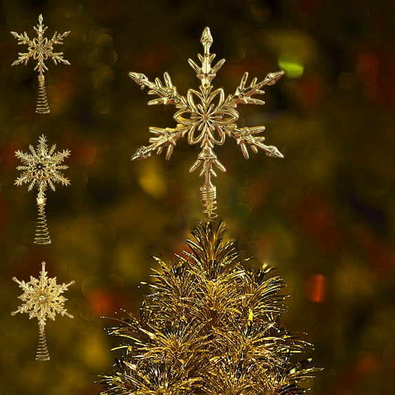 Xuniizn Star Tree Topper, Glitter 3D Shatterproof Star, Christmas Tree Top Decor for Indoor Outdoor Holiday Home Party, Metal